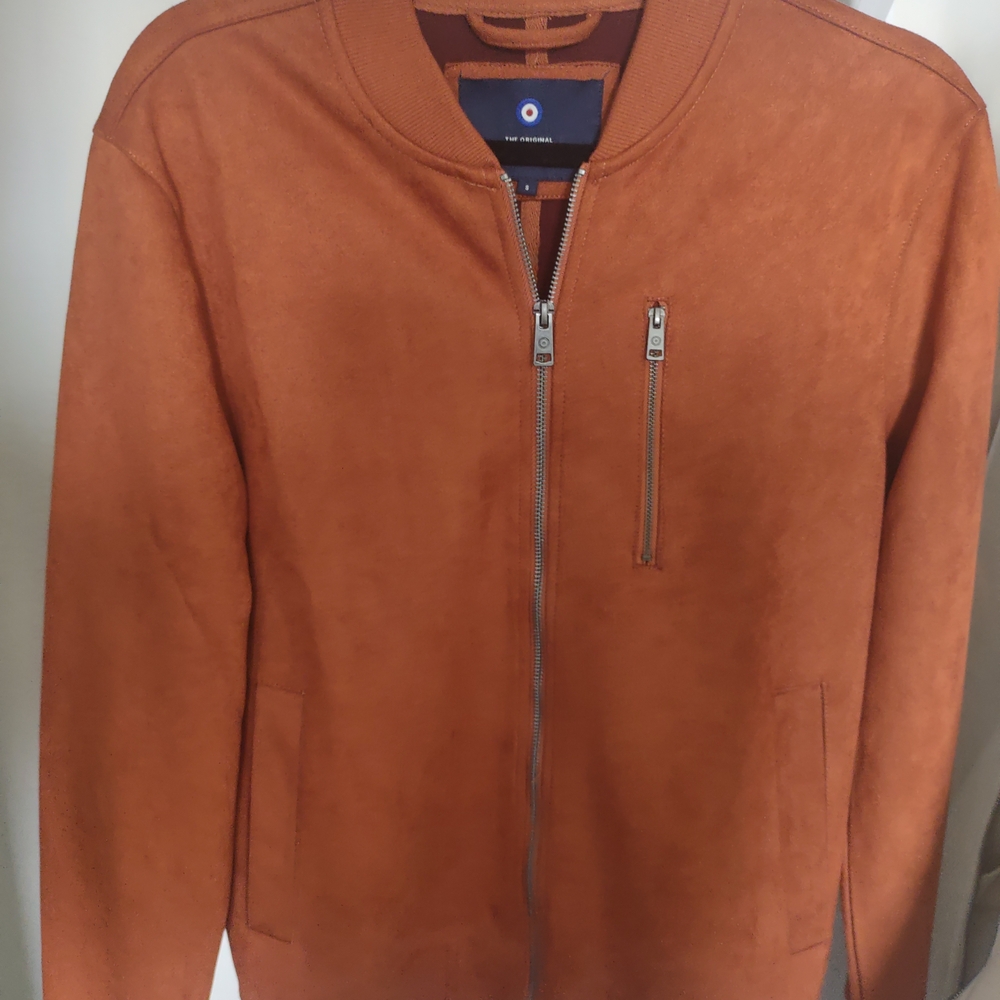 Ben Sherman Rust Suede Jacket Mens  Small S New Without Tags - Picture 2 of 4